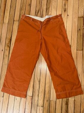 Prana Orange Cotton Cropped Chinos